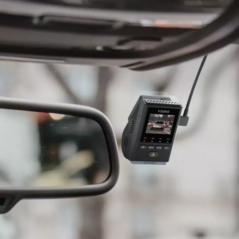 Vaizdo registratorius VIOFO A119 MINI 2-G GPS – 1 kanalo Quad HD 2560×1440, Sony STARVIS 2 IMX675, 60 fps, 140° F1.6, GPS, Wi‑Fi, dviejų dažnių, stovėjimo režimas