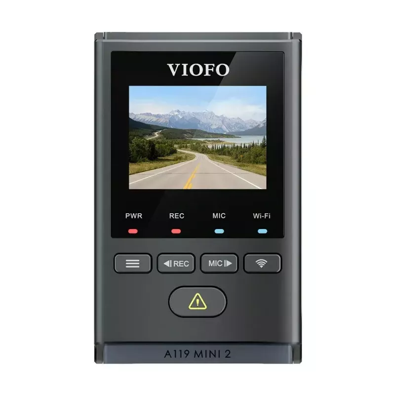 Vaizdo registratorius VIOFO A119 MINI 2-G GPS – 1 kanalo Quad HD 2560×1440, Sony STARVIS 2 IMX675, 60 fps, 140° F1.6, GPS, Wi‑Fi, dviejų dažnių, stovėjimo režimas