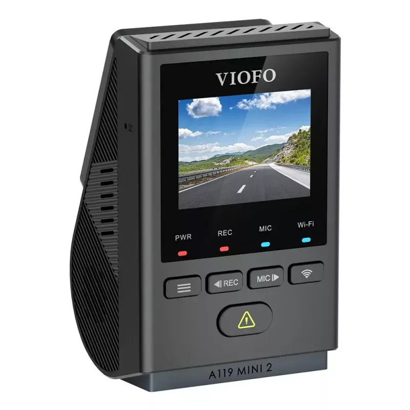 Vaizdo registratorius VIOFO A119 MINI 2-G GPS – 1 kanalo Quad HD 2560×1440, Sony STARVIS 2 IMX675, 60 fps, 140° F1.6, GPS, Wi‑Fi, dviejų dažnių, stovėjimo režimas