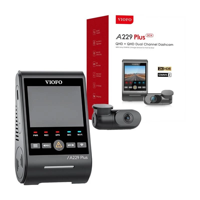 Vaizdo registratorius VIOFO A229 PLUS 2CH 2K + 2K WiFi GPS A229 PLUS 2CH-G