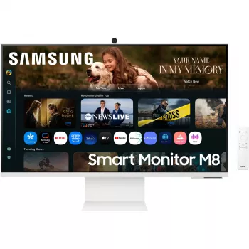 Samsung LS32FM801UUXDU 32 colių išmanusis 4K monitorius, baltas