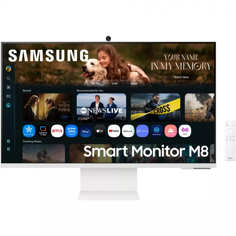 Samsung LS32FM801UUXDU 32 colių išmanusis 4K monitorius, baltas