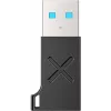 Unitek USB-C į USB-A adapteris A1049ABK01 — juodas, kompaktiškas adapteris USB-C (moteriška) į USB-A (vyriška)