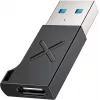 Unitek USB-C į USB-A adapteris A1049ABK01 — juodas, kompaktiškas adapteris USB-C (moteriška) į USB-A (vyriška)