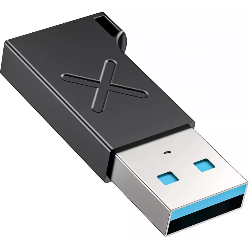 Unitek USB-C į USB-A adapteris A1049ABK01 — juodas, kompaktiškas adapteris USB-C (moteriška) į USB-A (vyriška)
