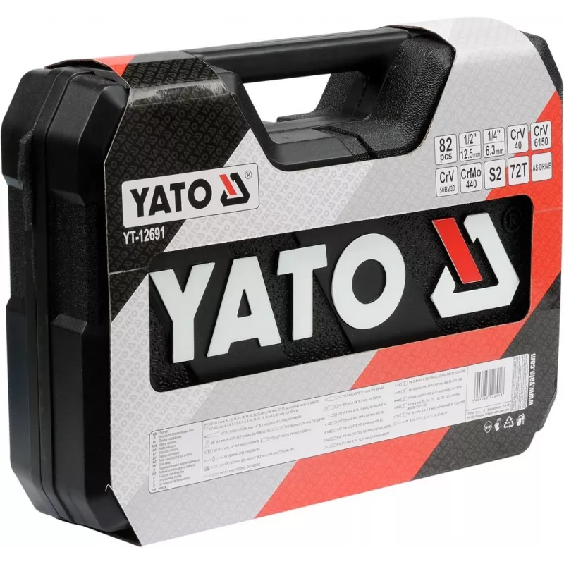 Yato YT-12691 lizdinio rakto lizdų rinkinys 82 vnt.