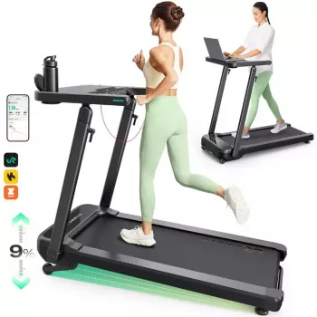 Urevo bėgtakis su integruotu darbo ir mankštos stalu Foldi 3S Maksimali naudotojo masė 120 kg Minimalus greitis 1 km/h Maksimalus greitis 12 km/h