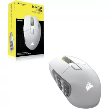 Corsair Scimitar Elite Wireless SE pelė, žaidimams, dešiniarankiams, RF, belaidė, Bluetooth, 33000 DPI