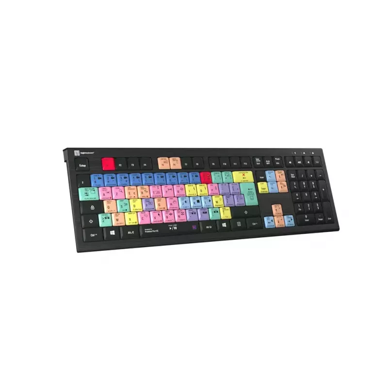 Logickeyboard Adobe Premiere Pro CC ASTRA 2 apšviesta klaviatūra, prancūzų kalba (LKB-PPROCC-A2PC-FR)