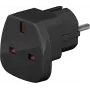Wentronic Goobay kelioninis adapteris, juodas - UK lizdo > F tipo (F tipo, CEE 7/7) (94271)