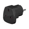 Wentronic Goobay kelioninis adapteris, juodas - UK lizdo > F tipo (F tipo, CEE 7/7) (94271)