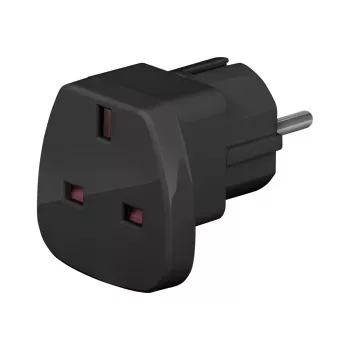 Wentronic Goobay kelioninis adapteris, juodas - UK lizdo > F tipo (F tipo, CEE 7/7) (94271)