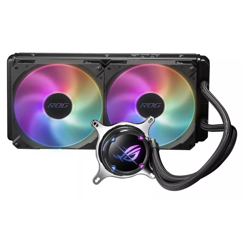 ASUS ROG STRIX LC II 280 ARGB procesoriaus skysčio aušintuvas 14 cm juodas 1 vnt.