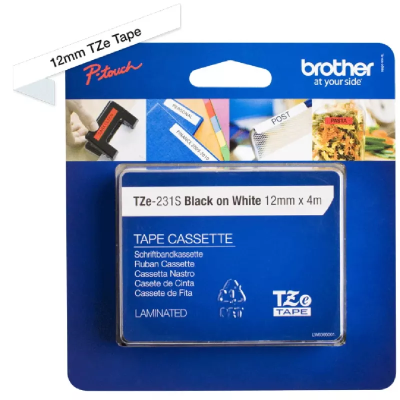 Brother TZE231S2 Juoda