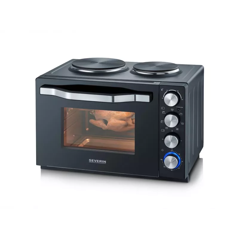 Severin TO 2073 XXL skrudintuvas-or-kaitlentė 60 l 2200 W juoda grotelės