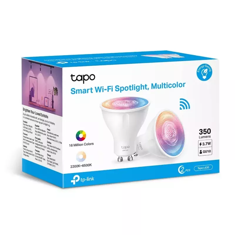 Išmanioji lemputė TP‑LINK Tapo L630 GU10 3,7 W daugiaspalvė (2 vnt. pakuotė)