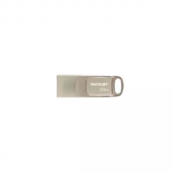 USB atmintinė PATRIOT PS256GT560DS5D 256GB USB 3.2 (USB-A/USB-C) pasukama, sidabrinė, 120 MB/s