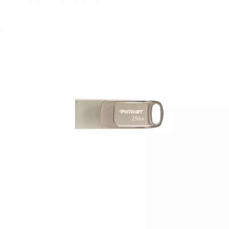 USB atmintinė PATRIOT PS256GT560DS5D 256GB USB 3.2 (USB-A/USB-C) pasukama, sidabrinė, 120 MB/s
