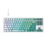 Havit KB901L žaidimų klaviatūra balta ir žalia USB laidinė RGB LED