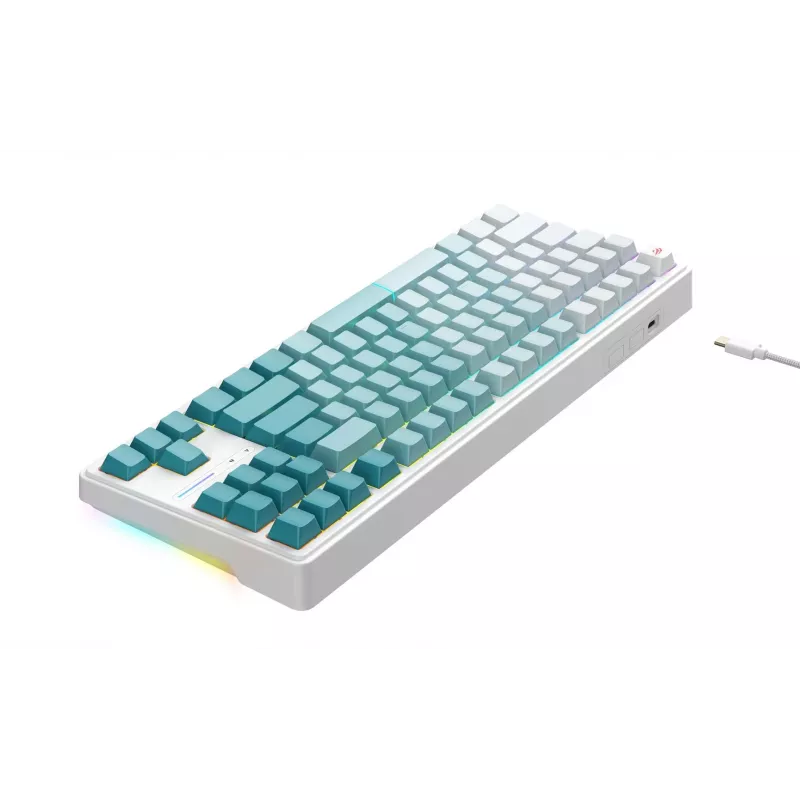 Havit KB901L žaidimų klaviatūra balta ir žalia USB laidinė RGB LED