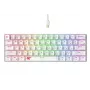 Havit KB903L žaidimų klaviatūra permatoma balta RGB LED laidinė USB 61 klavišai