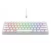 Havit KB903L žaidimų klaviatūra permatoma balta RGB LED laidinė USB 61 klavišai