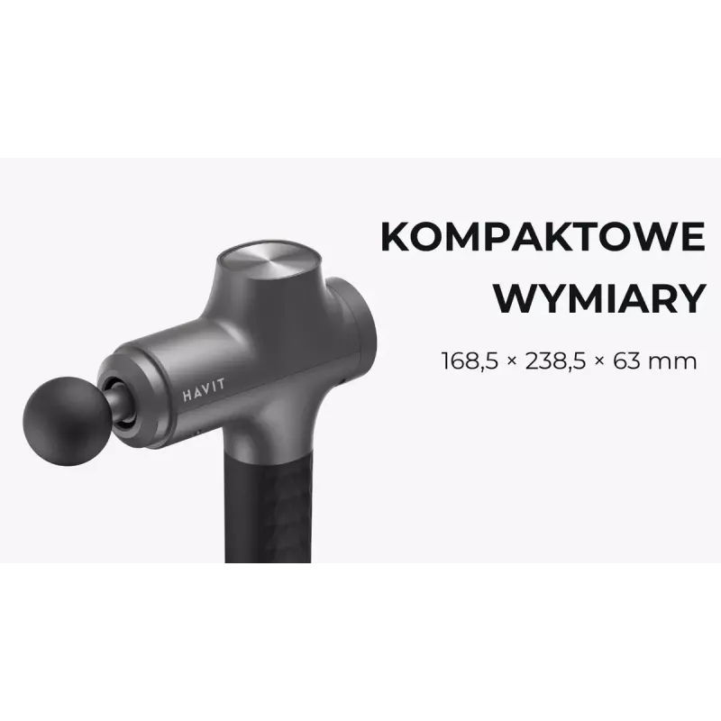 Havit MG1503 pistoleto formos rankinis masažuoklis su plakimo ir vibraciniu masažu