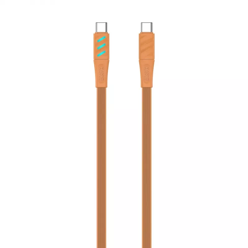 Havit CB6254 USB Type C į USB Type C įkrovimo laidas 1 m oranžinis