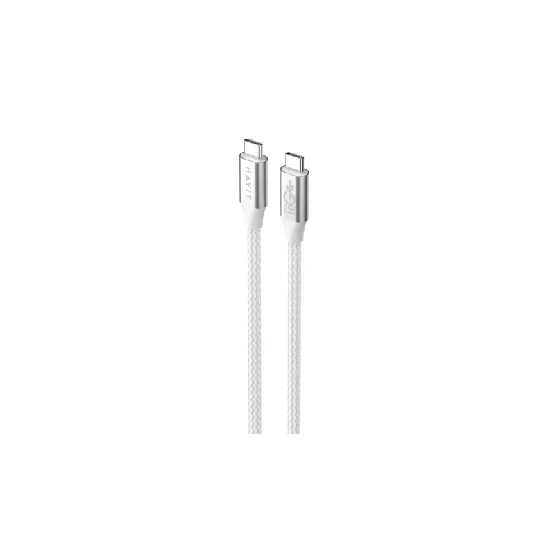 Havit CB6290 USB Type C į USB Type C laidas 1 m 10 Gbit/s Pilka Balta