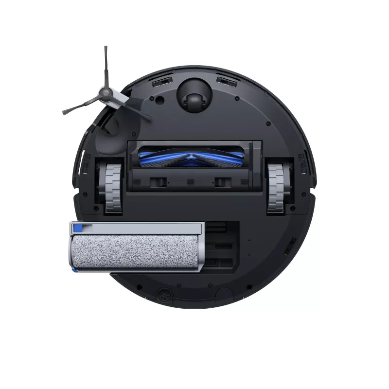 Robotinis dulkių siurblys Ecovacs Deebot X8 Omni — juoda, 5200 mAh baterija, 128 min. veikimo laikas, 0,22 l dulkių maišelis, drėgnas šveitimas, automatinė bazinė stotelė