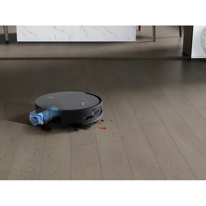 Robotinis dulkių siurblys Ecovacs Deebot X8 Omni — juoda, 5200 mAh baterija, 128 min. veikimo laikas, 0,22 l dulkių maišelis, drėgnas šveitimas, automatinė bazinė stotelė