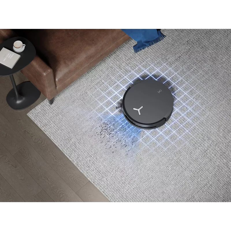 Robotinis dulkių siurblys Ecovacs Deebot X8 Omni — juoda, 5200 mAh baterija, 128 min. veikimo laikas, 0,22 l dulkių maišelis, drėgnas šveitimas, automatinė bazinė stotelė
