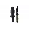 Taktinis peilis 101 INC Model 9242 fiksuota geležtė, nerūdijantis plienas 3Cr13, 120 mm geležtė, žalia rankena, makštis