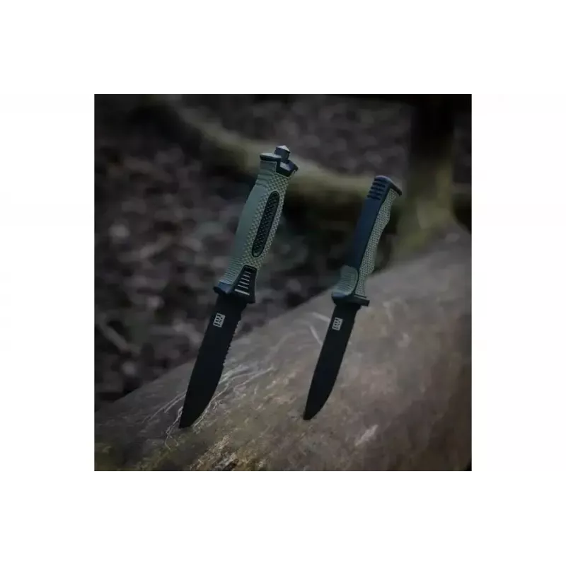 Taktinis peilis 101 INC Model 9242 fiksuota geležtė, nerūdijantis plienas 3Cr13, 120 mm geležtė, žalia rankena, makštis
