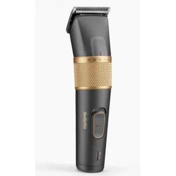 Plaukų kirpimo mašinėlė BaByliss E987E Gold Granite — įkraunama Li-Ion, 8 ilgio pakopos, 0,6 mm–28 mm, atspari vandeniui