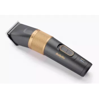 Plaukų kirpimo mašinėlė BaByliss E987E Gold Granite — įkraunama Li-Ion, 8 ilgio pakopos, 0,6 mm–28 mm, atspari vandeniui