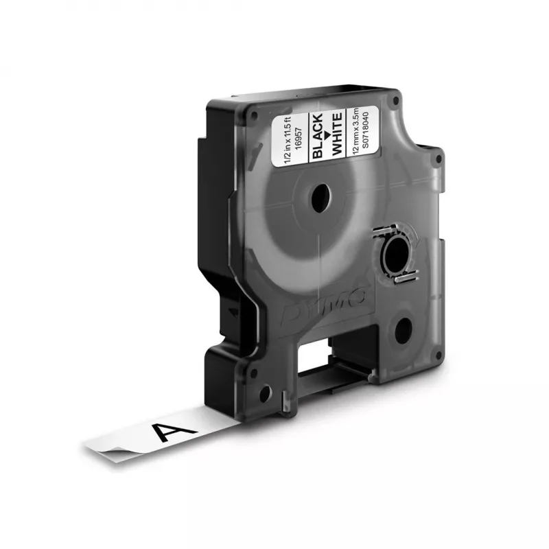 DYMO D1 Durable - juoda ant balto - 12 mm