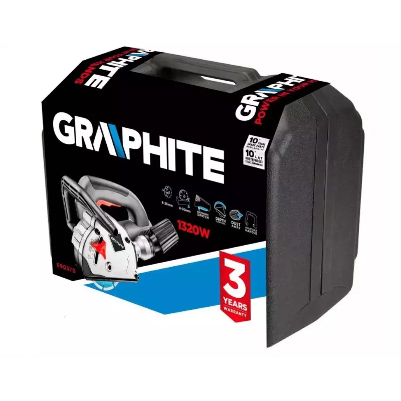 GRAPHITE 59G370 sienų freza, 1320 W, 125 mm diskas