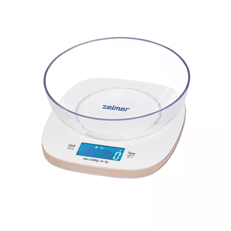 Zelmer ZKS1451 Elektroninės virtuvinės svarstyklės, baltos