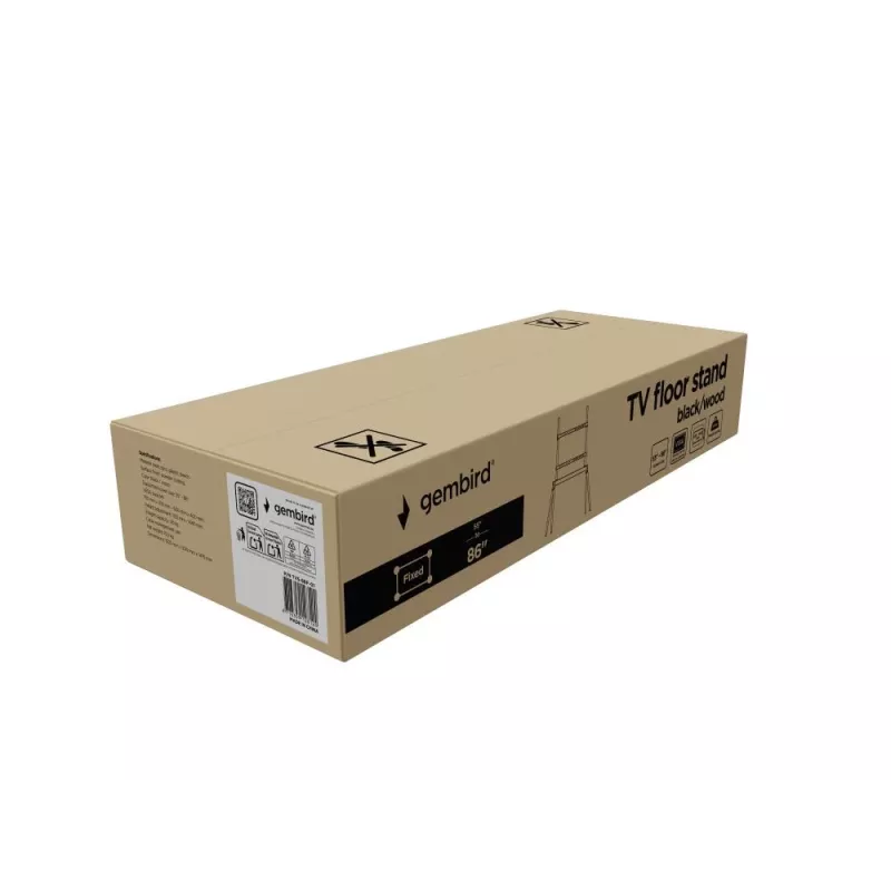 Priedas televizoriaus grindų stovas 55-86/JUODA/MEDIS TVS-86F-01-BK Gembird