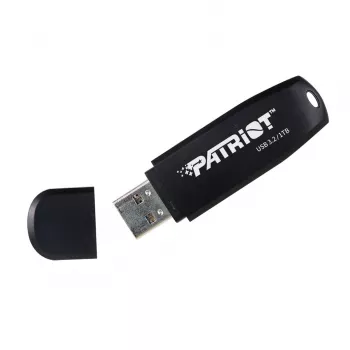 USB atmintinė PATRIOT PSF1TBXRB3U 1 TB, USB 3.2 Gen 1 Type-A, skaitymo greitis 80 MB/s, kišeninis plastikinis korpusas, raktų žiedas, juoda