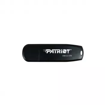 USB atmintinė PATRIOT PSF1TBXRB3U 1 TB, USB 3.2 Gen 1 Type-A, skaitymo greitis 80 MB/s, kišeninis plastikinis korpusas, raktų žiedas, juoda