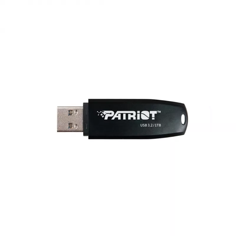 USB atmintinė PATRIOT PSF1TBXRB3U 1 TB, USB 3.2 Gen 1 Type-A, skaitymo greitis 80 MB/s, kišeninis plastikinis korpusas, raktų žiedas, juoda