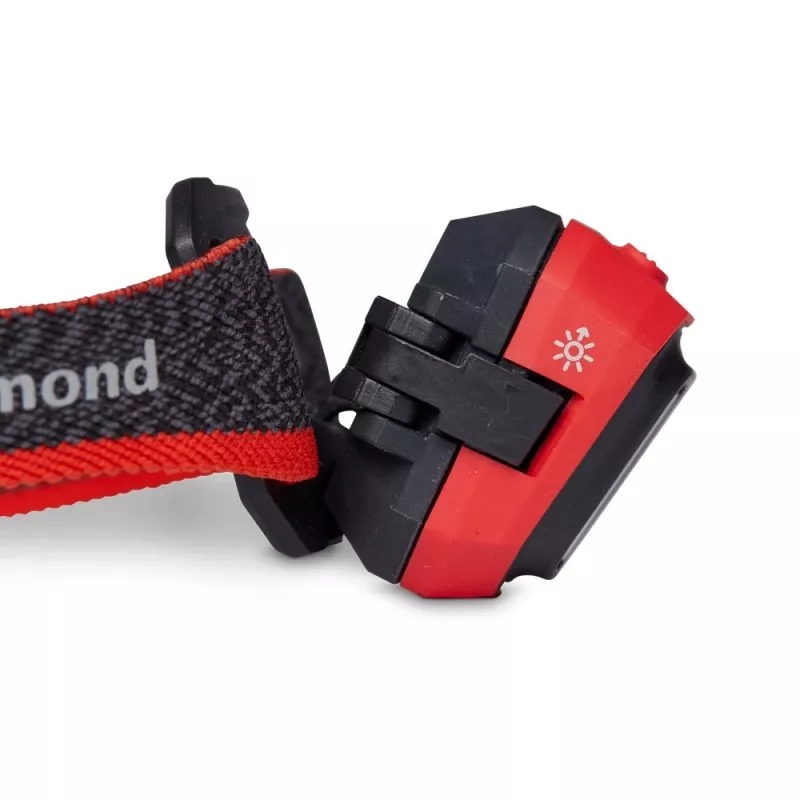 Juoda Diamond Storm 450 Juoda, raudonos spalvos galvos dirželio žibintuvėlis