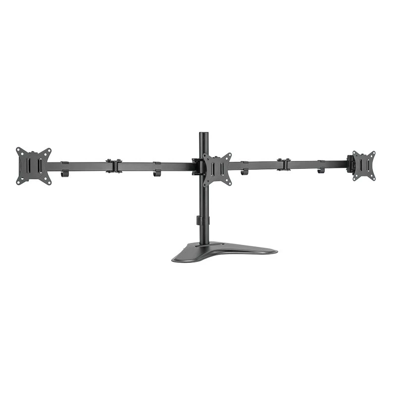 LOGILINK BP0174 Trigubas monitoriaus laikiklis 17-27 colių, kiekvienos rankos ilgis 658 mm, su išmaniojo telefono laikikliu, aliuminis