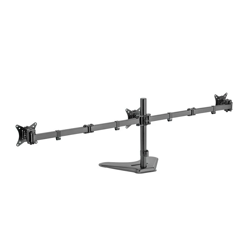 LOGILINK BP0174 Trigubas monitoriaus laikiklis 17-27 colių, kiekvienos rankos ilgis 658 mm, su išmaniojo telefono laikikliu, aliuminis