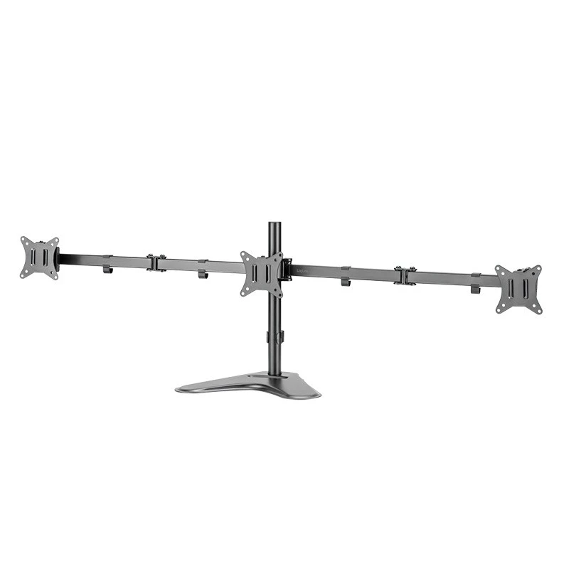 LOGILINK BP0174 Trigubas monitoriaus laikiklis 17-27 colių, kiekvienos rankos ilgis 658 mm, su išmaniojo telefono laikikliu, aliuminis