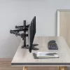 LOGILINK BP0174 Trigubas monitoriaus laikiklis 17-27 colių, kiekvienos rankos ilgis 658 mm, su išmaniojo telefono laikikliu, aliuminis