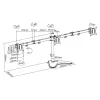 LOGILINK BP0174 Trigubas monitoriaus laikiklis 17-27 colių, kiekvienos rankos ilgis 658 mm, su išmaniojo telefono laikikliu, aliuminis