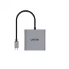 Vaizdo kabelio adapteris UNITEK V1404A 0,15 m USB Type-C 2 x DisplayPort